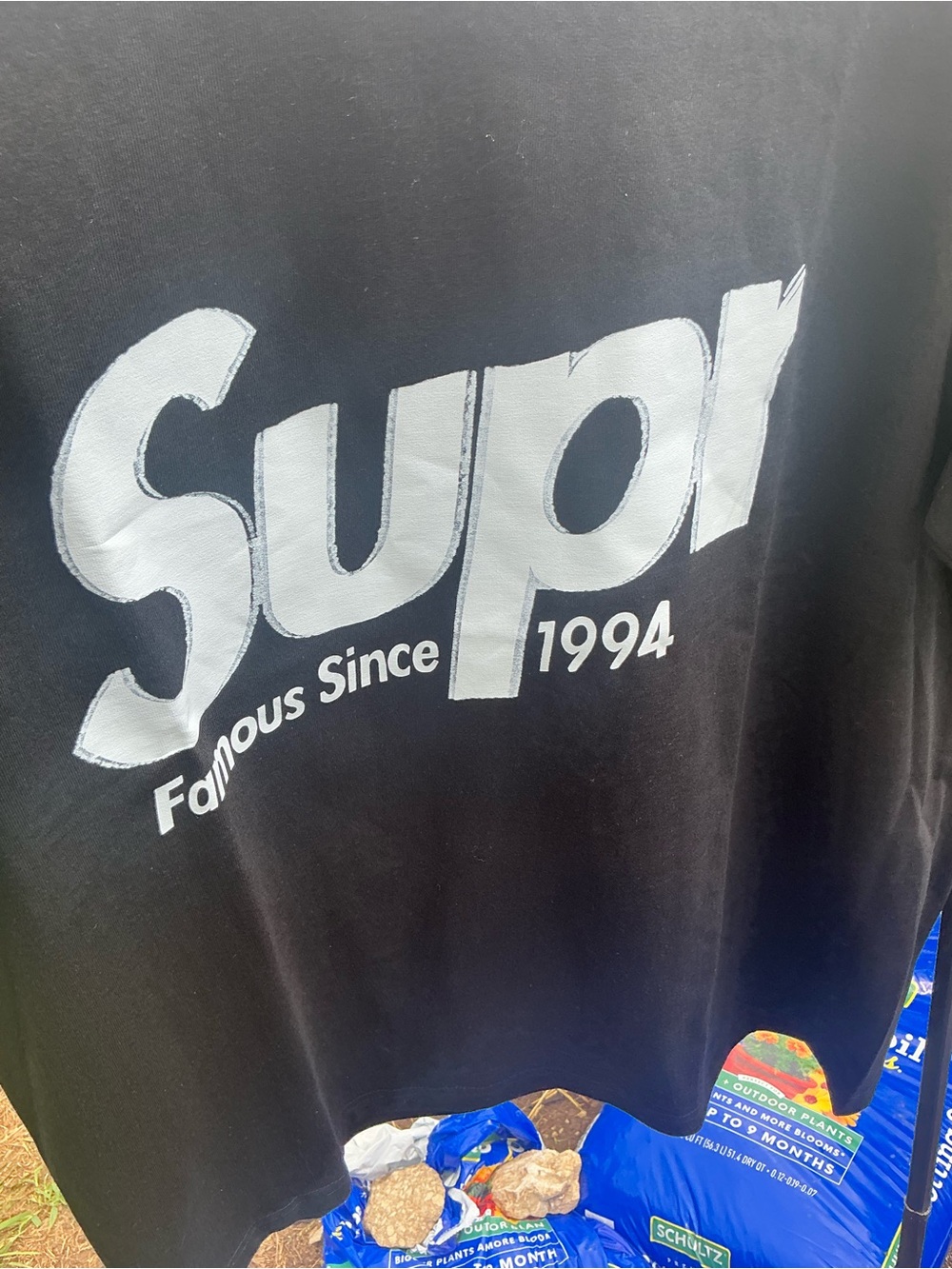 Supreme Black Graphic Tee with White 'Supr' Logo - Picture 4 of 8